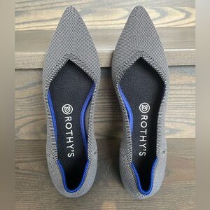 Rothy's The Point Cloud Grey Birdseye Flats Size 8.5